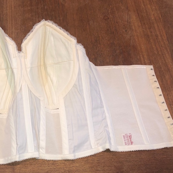 Vtg. 50’s Confidential by Formfit Longline White Strapless Bra/ - NOS 34C - Picture 13 of 14